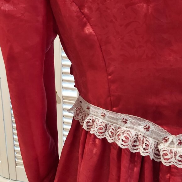 Vintage Pretty Handmade by Granny Laced & Beaded Girl's Christmas Dress - Picture 5 of 10